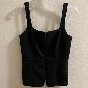 BCBGMAXAZRIA Black tank/vest zip-up